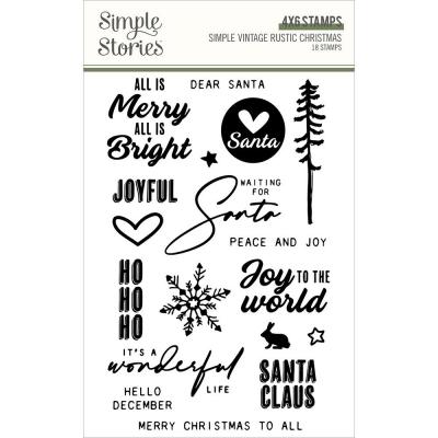Simple Stories Simple Vintage Rustic Christmas Clear Stamps - Simple Vintage Rustic Christmas